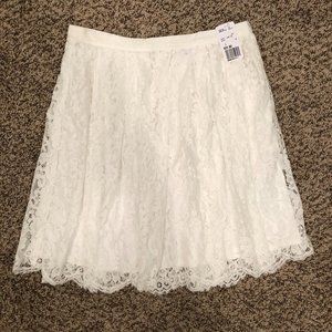 NEW Forever 21 white lace skirt
